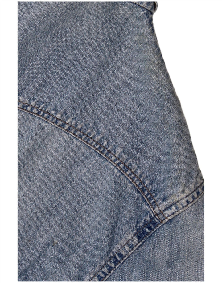 BENETTON Camisa vaquera para mujer UK 44 Algodón azul medio