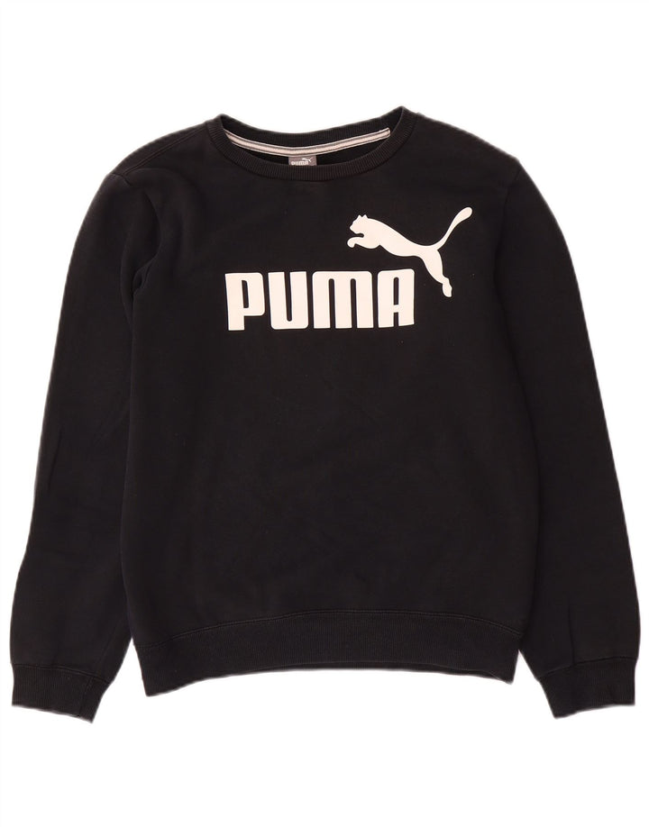 PUMA Sudadera estampada para niña 13-14 años Algodón negro