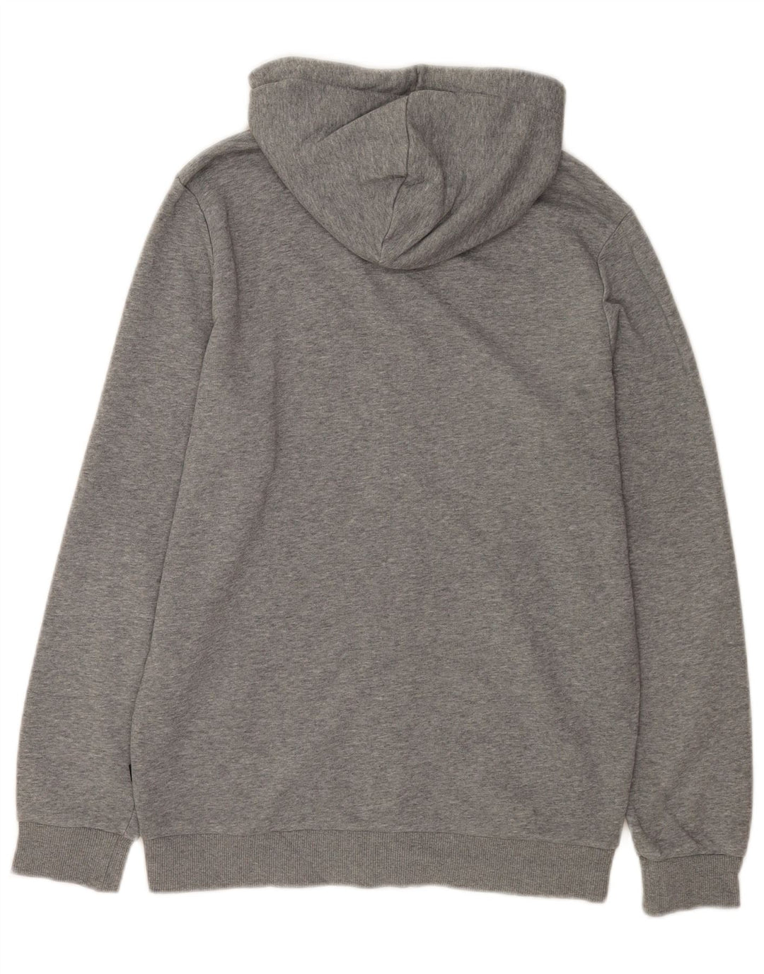 Puma Sudadera con capucha y cremallera para hombre, talla pequeña, algodón gris