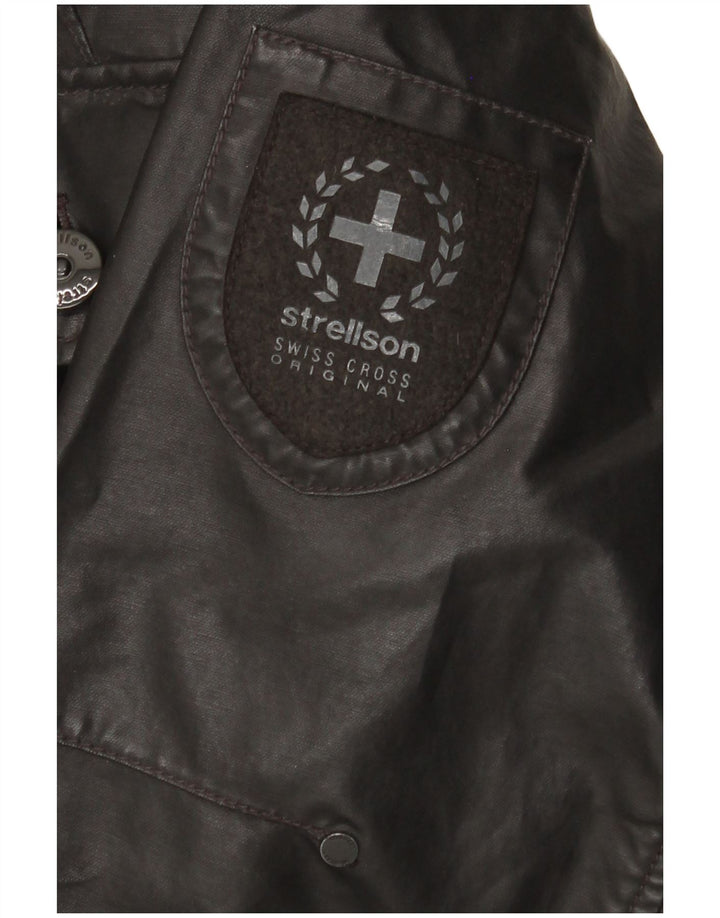 Strellson Chaqueta militar con capucha para hombre UK 42 XL Negro