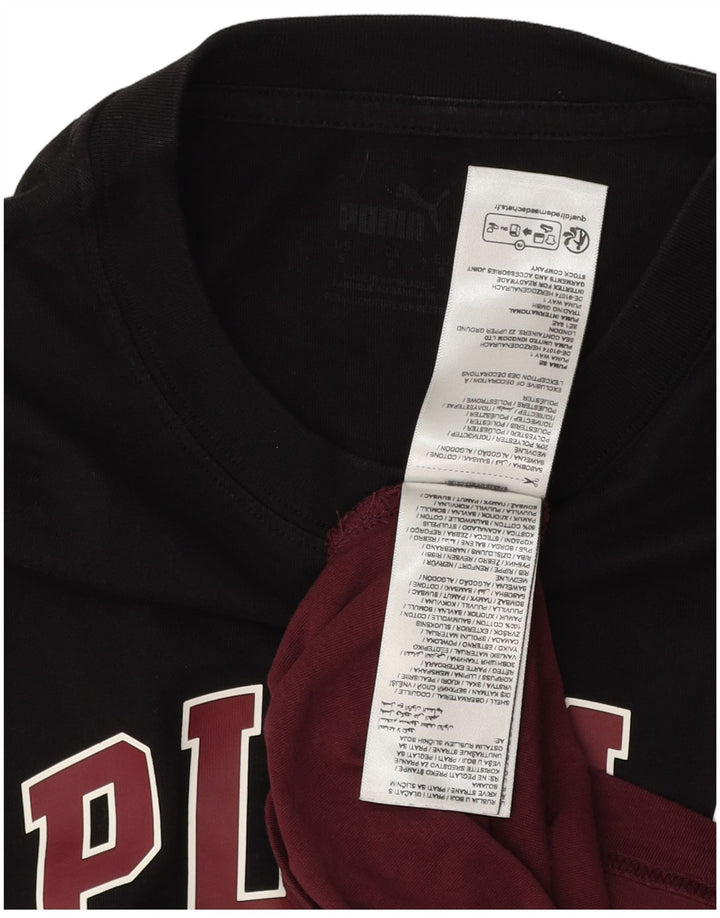 Puma Hombre Camiseta Gráfica Top Small Granate Colorblock Algodón