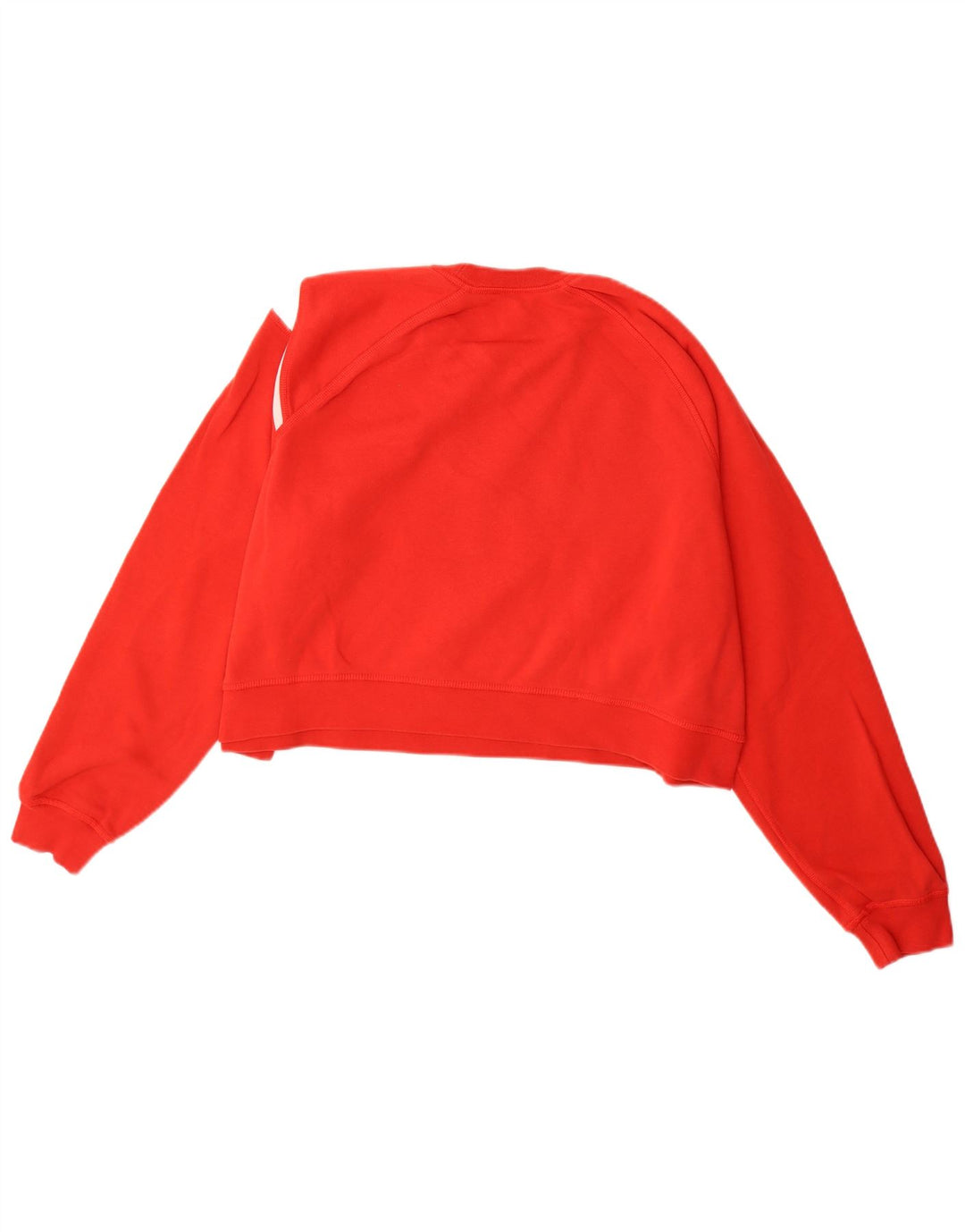 NIKE Mujer Oversize Crop Graphic Sudadera Jumper UK 40 Grande Rojo