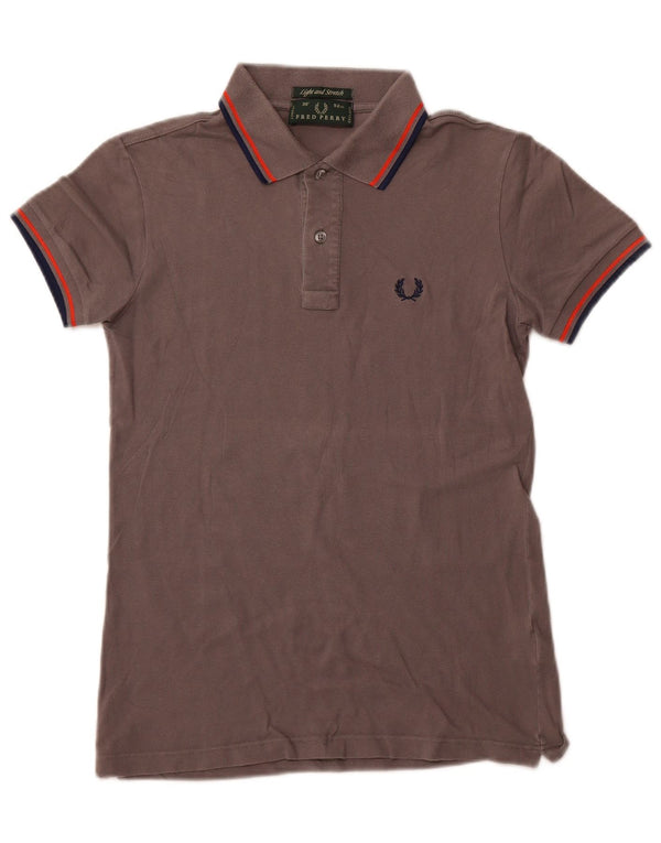 FRED PERRY Polo para hombre pequeño algodón gris