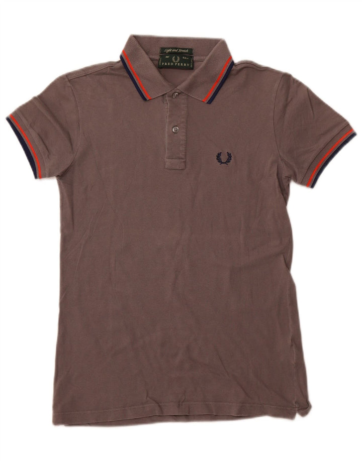 FRED PERRY Polo para hombre pequeño algodón gris