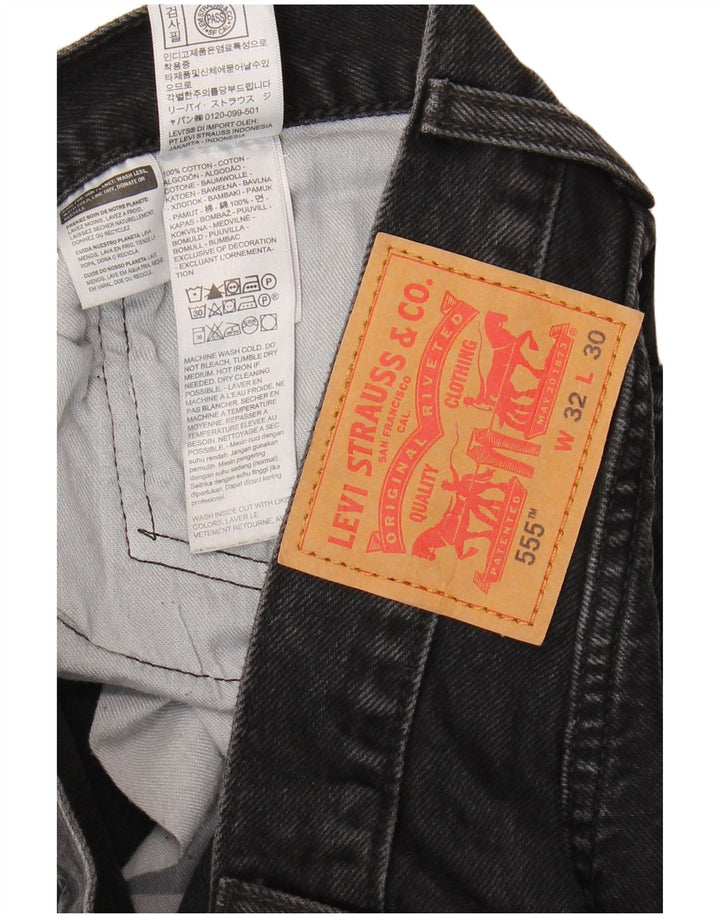 Levi's Jeans rectos 555 para hombre W32 L30 Algodón negro