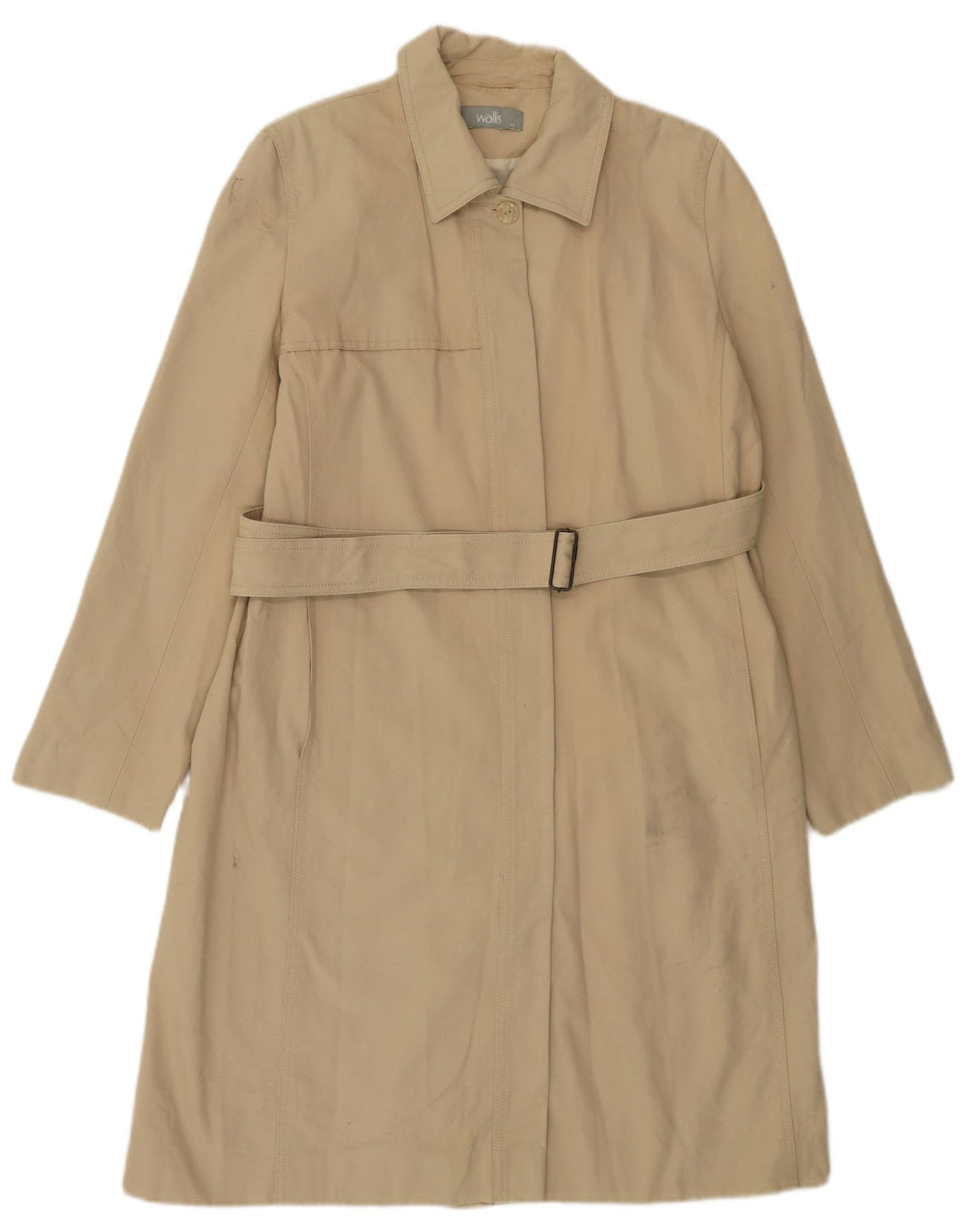 WALLIS Gabardina para mujer UK 12 Algodón beige medio