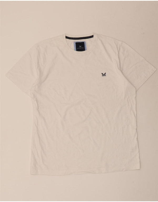 Crew Clothing - Camiseta para hombre, talla grande, algodón blanco