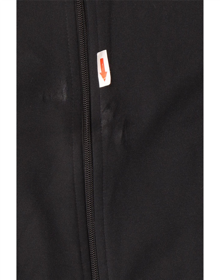 Adidas Mens Regular Fit Chándal Top Chaqueta Pequeña Poliéster Negro
