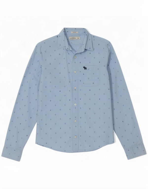 Camisa musculosa para niño Abercrombie & Fitch 15-16 años XL Algodón geométrico azul