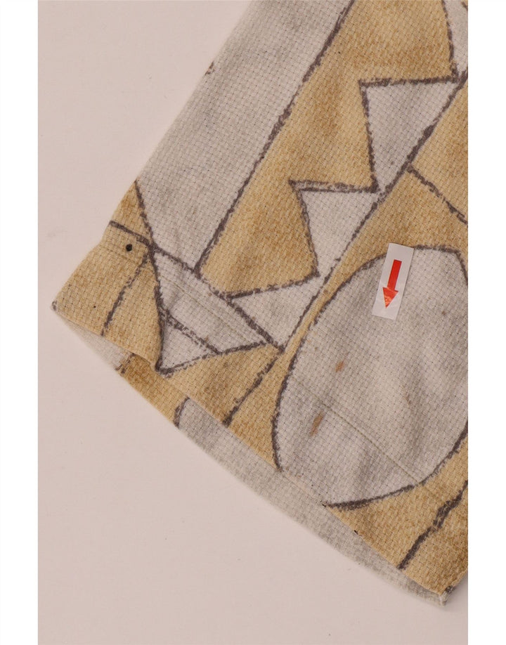 E.B. Company Camisa De Manga Corta Para Hombre Talla 37/38 Small Beige Geométrico