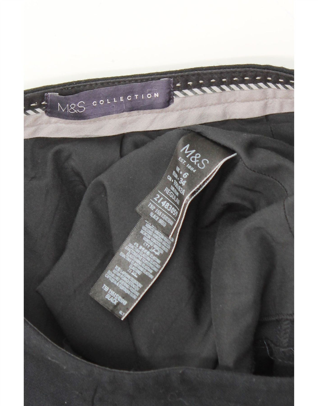MARKS & SPENCER Womens Pencil Skirt UK 6 XS W26  Black Polyester