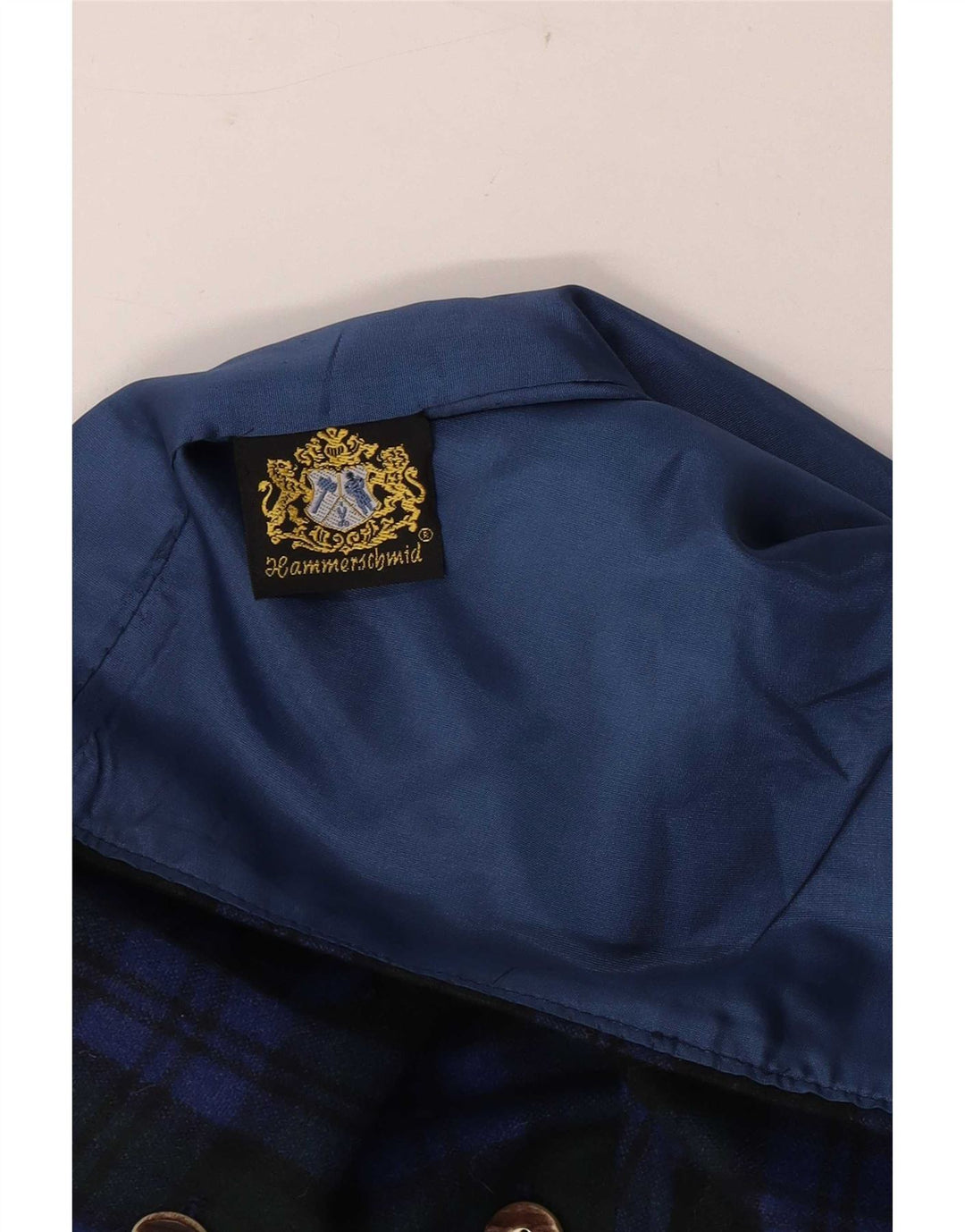 Chaleco Hammerschmid para mujer UK 40 XL Lana virgen a cuadros azules