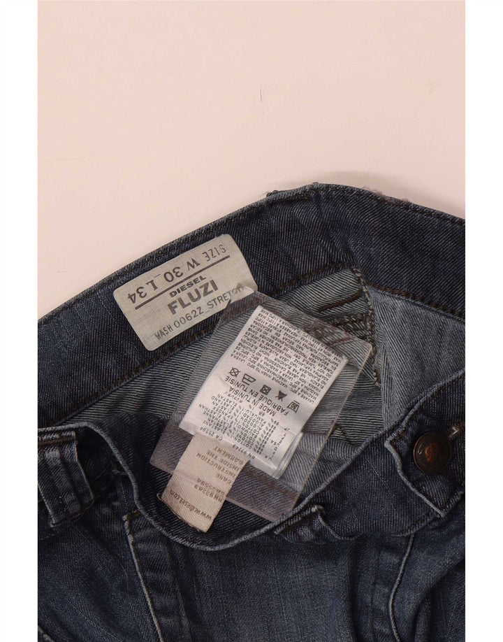 Diesel Mujer Fluzi Vaqueros Acampanados W30 L34 Algodón Azul