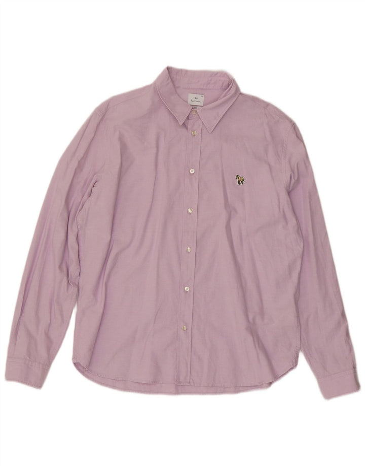 Paul Smith Camisa a medida para hombre 2XL Algodón morado
