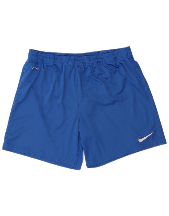 NIKE Pantalones cortos deportivos Dri Fit para hombre, talla grande, azul