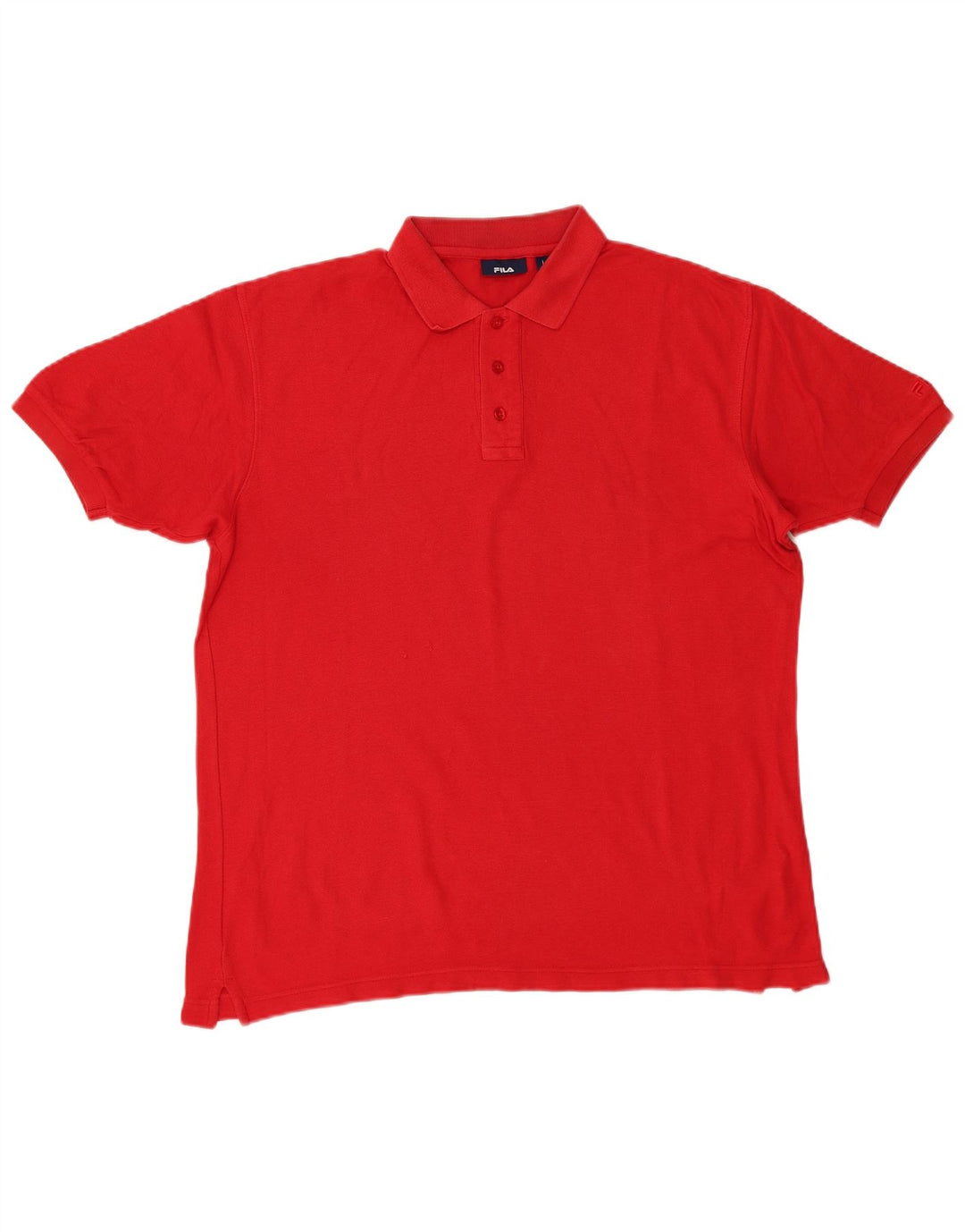 Fila Polo para hombre de algodón rojo grande