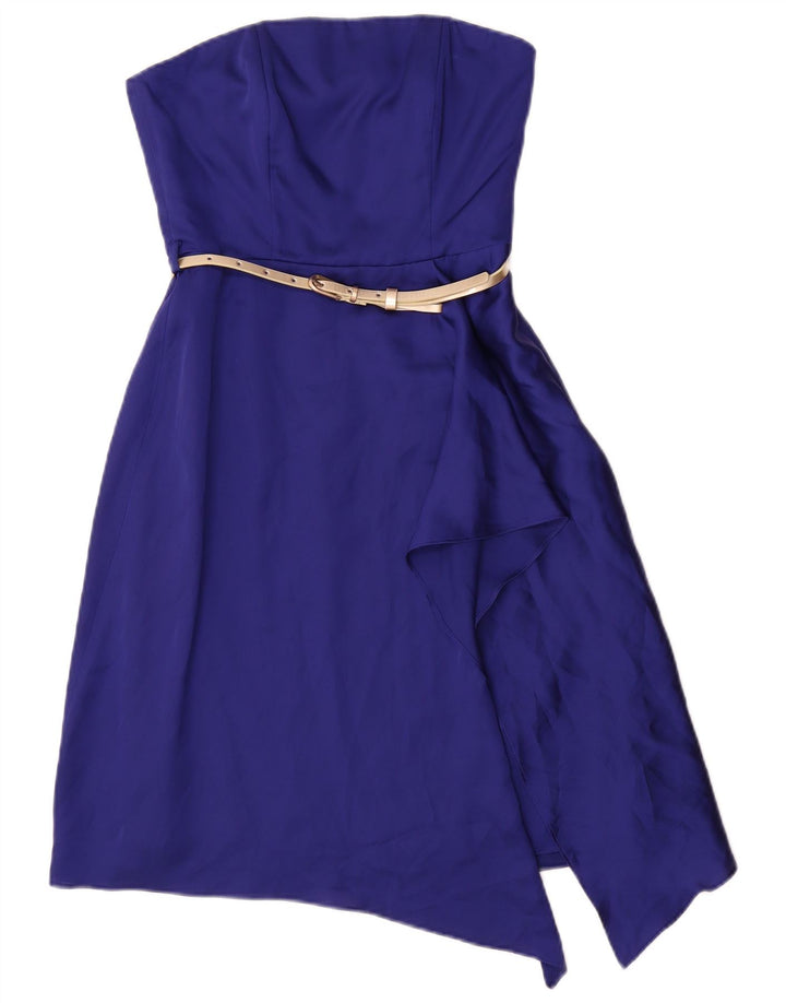 Vestido asimétrico sin tirantes para mujer Coast UK 6 XS Poliéster azul