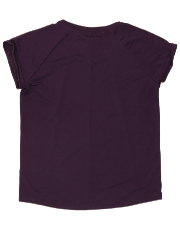 Adidas Mujer Climalite Camiseta Top UK 12/14 Medio Púrpura Poliéster