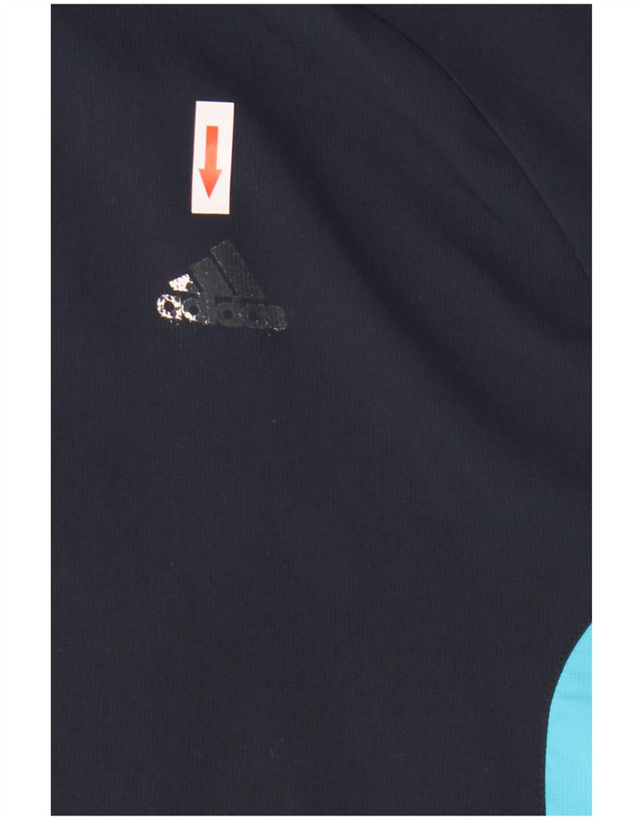 Adidas Mens Climalite Chándal Top Chaqueta Grande Azul Marino Colorblock