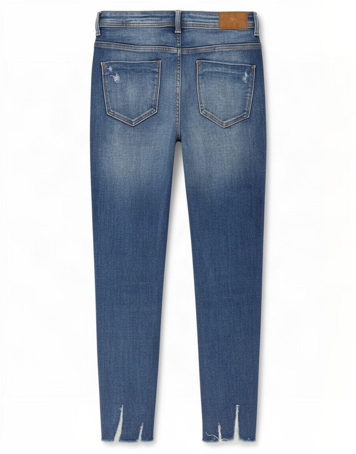 Zara Jeans Slim Desgastados para Mujer EU 40 Medium W30 L27 Azul