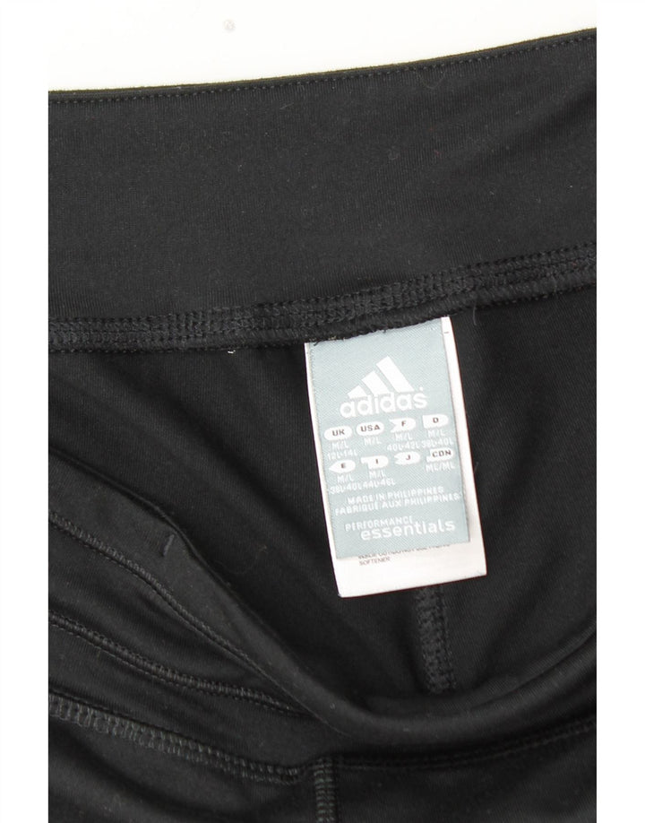 ADIDAS Mujer Climalite Chándal Pantalones UK 12/14 Mediano Negro