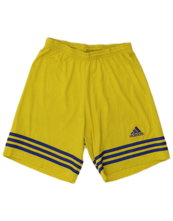 ADIDAS Mens Climalite Sport Shorts Pequeño Amarillo Poliéster