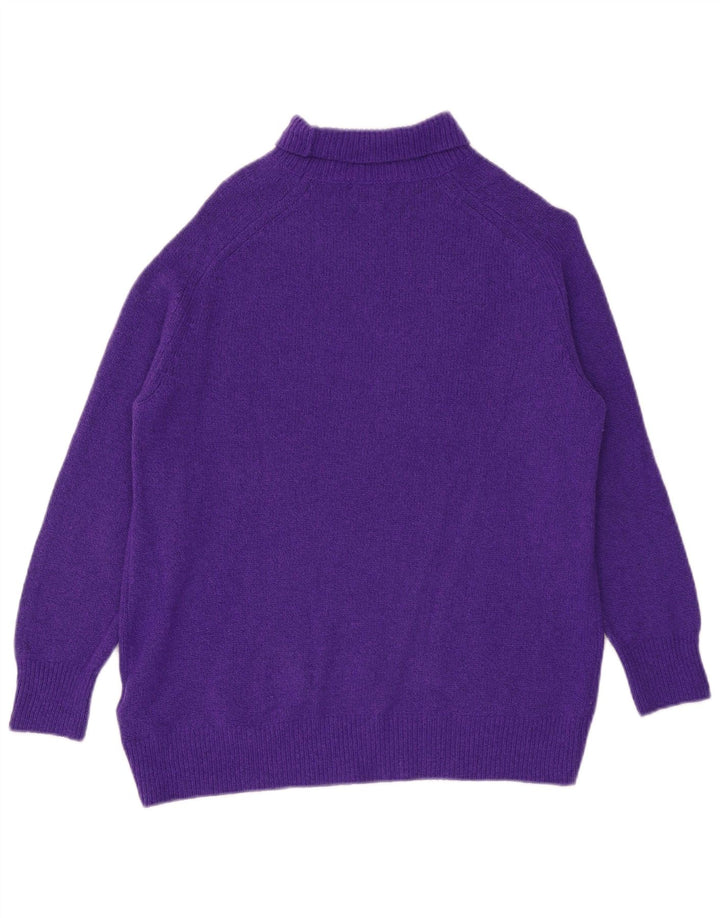Massimo Dutti Jersey con Cuello Redondo para Mujer UK 44 Lana Púrpura Mediana