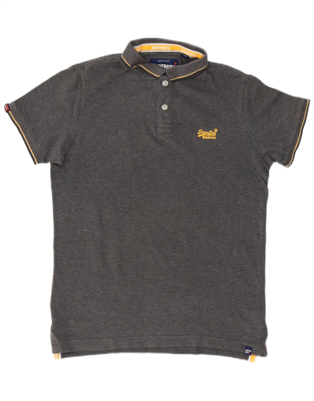 SUPERDRY Polo para hombre de algodón gris grande