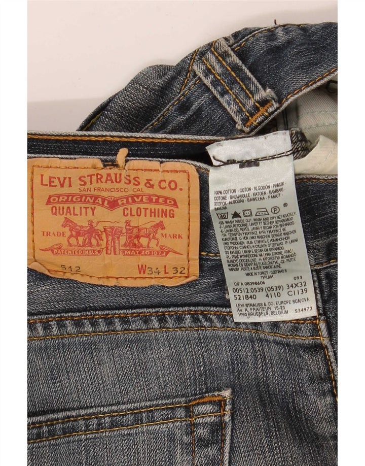 Levi's Hombre 512 Vaqueros Bootcut W34 L32 Algodón Azul