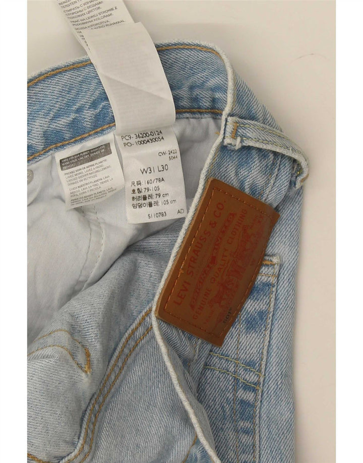 Levi's Hombre 501 Vaqueros Rectos W31 L30 Algodón Azul
