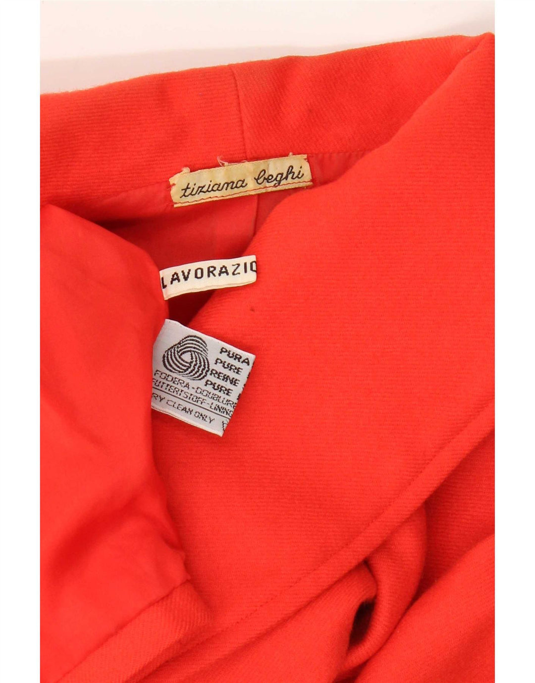 Vintage mujer Bolero chaqueta Reino Unido 14 lana roja mediana
