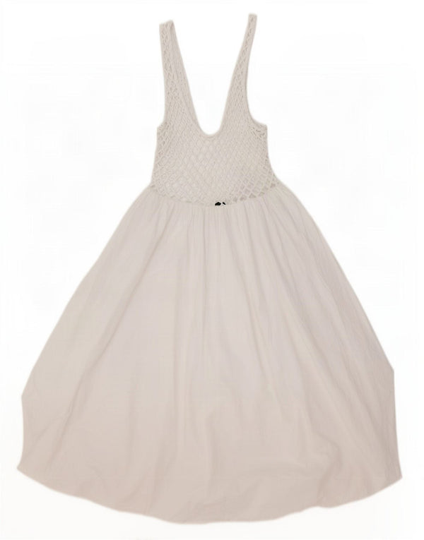 Zara Mujer Vestido Burbuja Sin Mangas UK 44 Large Blanco
