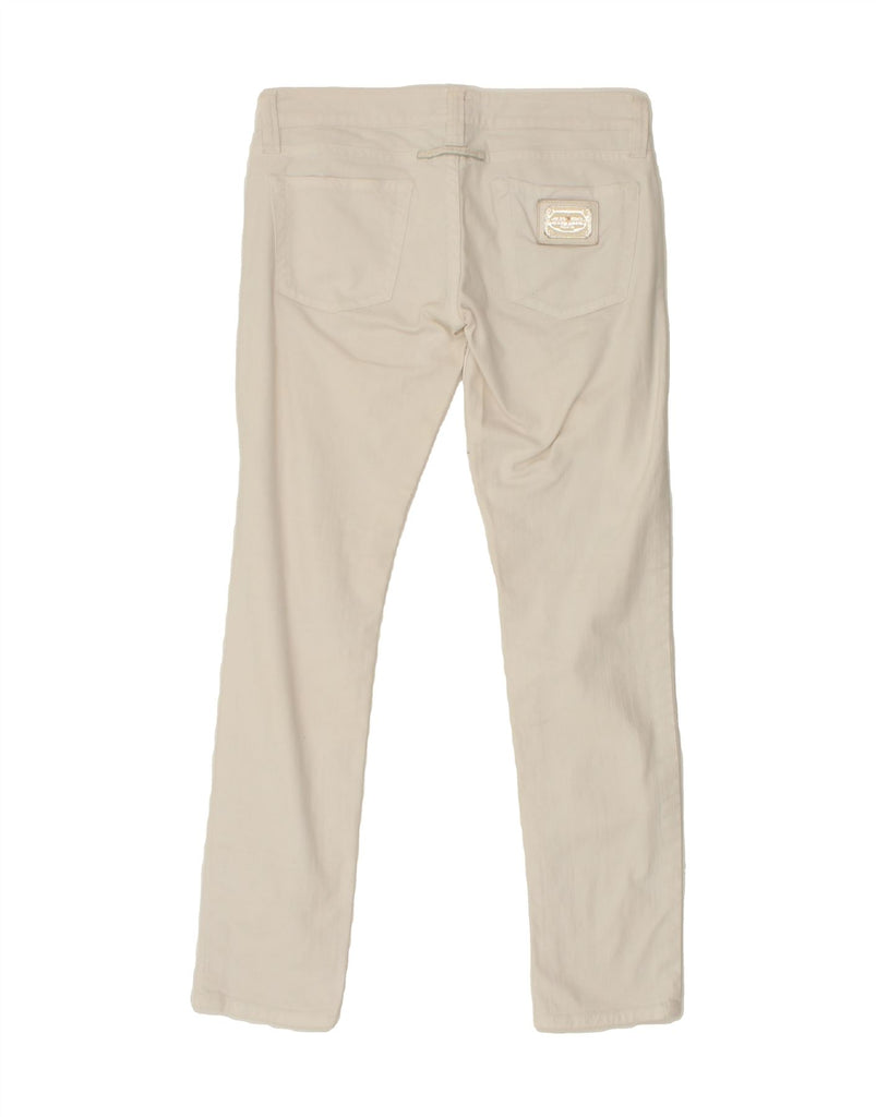 JEAN PAUL GAULTIER Womens Slim Casual Trousers W31 L31 White Cotton Vintage Jean Paul Gaultier and Second-Hand Jean Paul Gaultier from Messina Hembry 