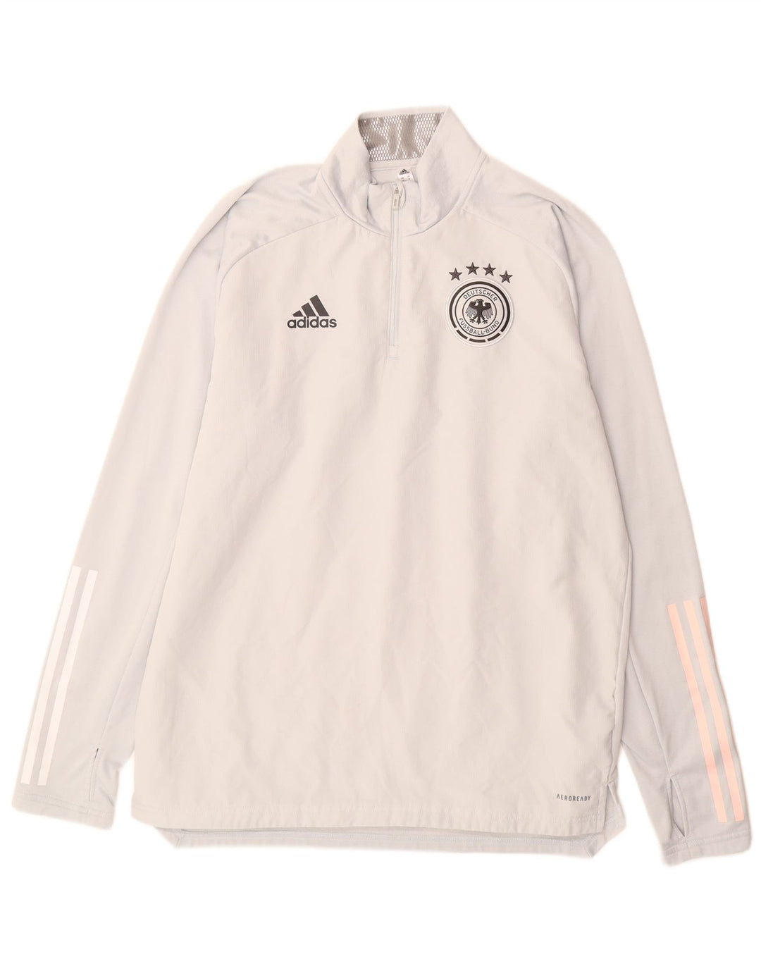 Adidas Hombre Deutscher Fussball Bund Jersey Chándal Top Gris Medio