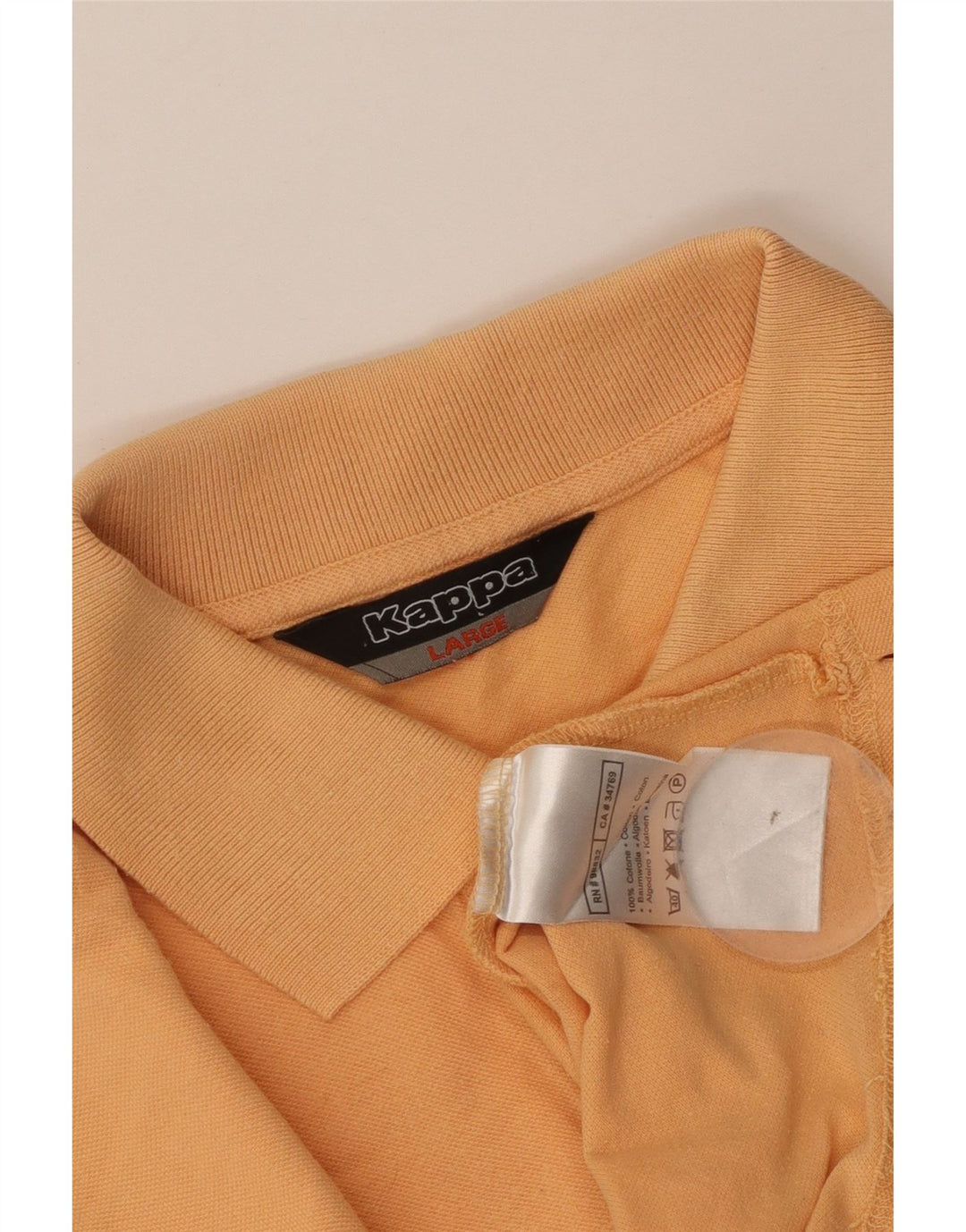 Kappa Polo Hombre Grande Naranja Algodón