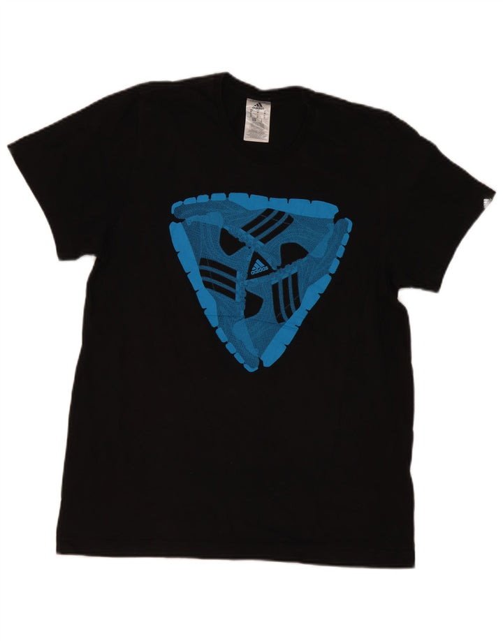 Adidas - Camiseta gráfica para hombre, talla mediana, algodón negro