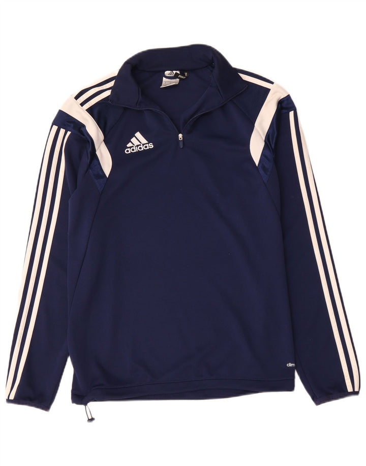 Adidas Mens Climacool Jersey Chándal Top Pequeño Azul Marino Colorblock