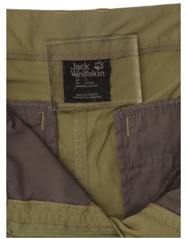 JACK WOLFSKIN Bermudas para mujer UK 10 Small W32 Poliamida verde