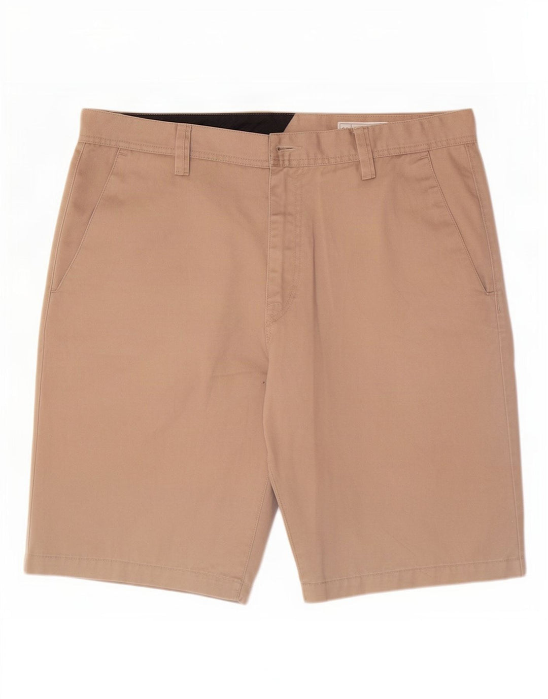 Volcom Pantalones cortos chinos para hombre grande W36 poliéster beige