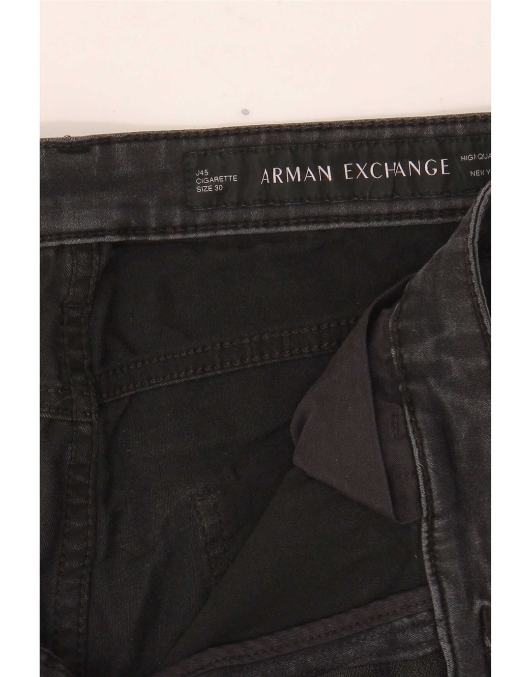 Armani Exchange Jeans J45 Slim para Mujer W30 L28 Algodón Negro