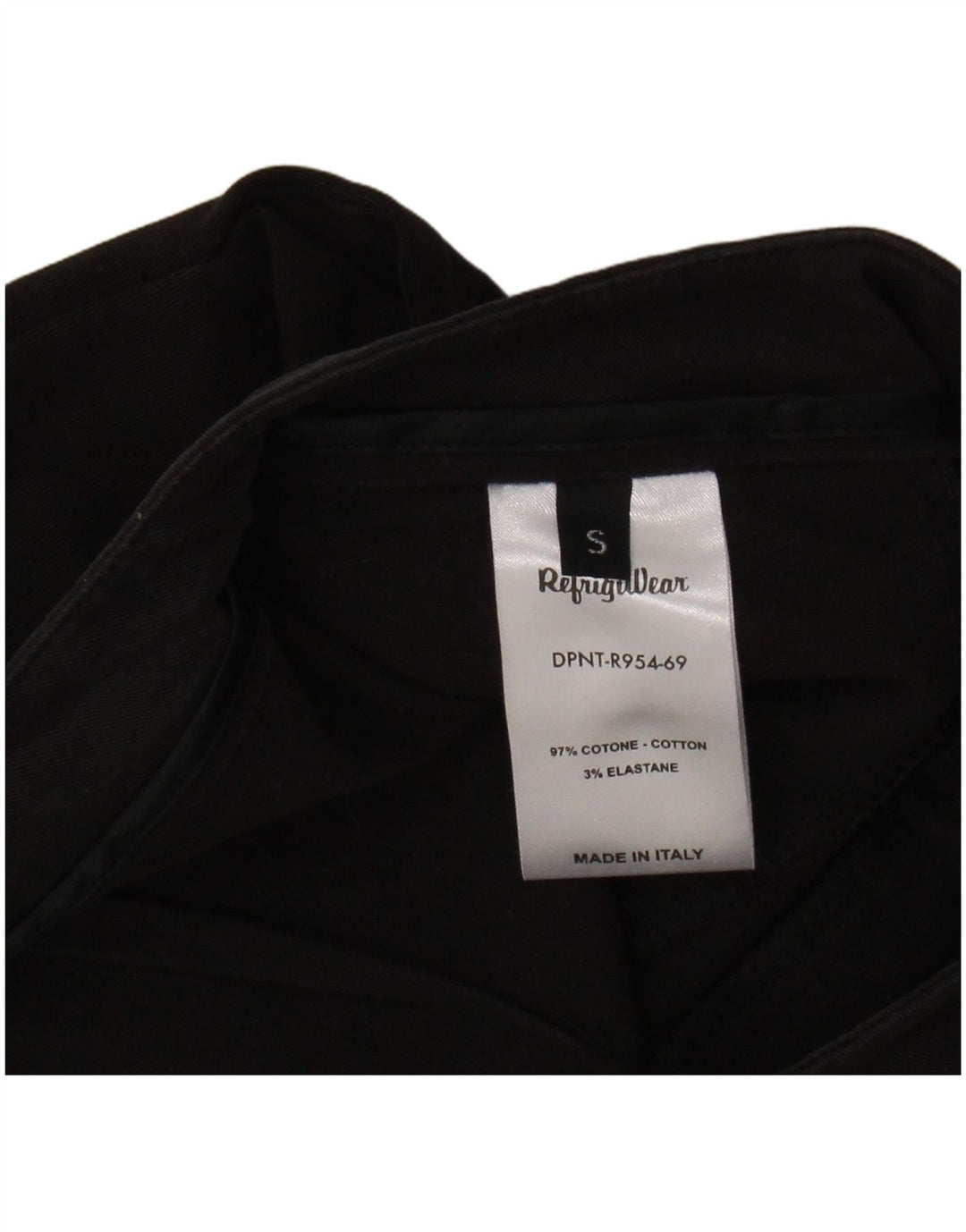 REFRIGIWEAR Pantalones cortos rectos para mujer pequeños W28 L25 algodón negro