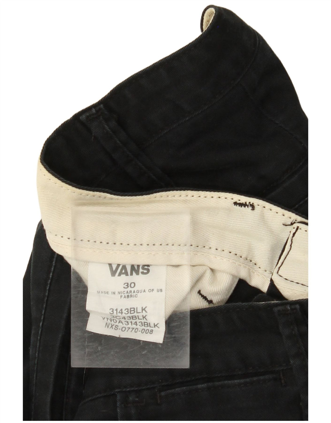 VANS Pantalón chino recto para hombre W30 L32 Azul marino Algodón
