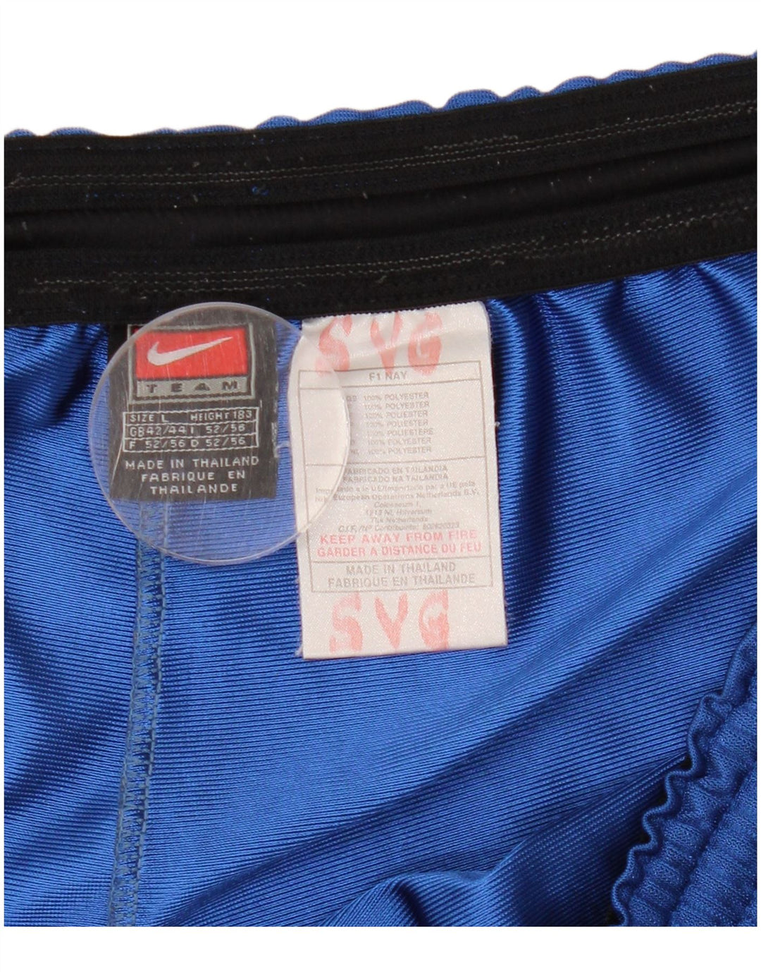 Nike - Pantalones cortos deportivos para hombre, talla 42/44, poliéster azul grande