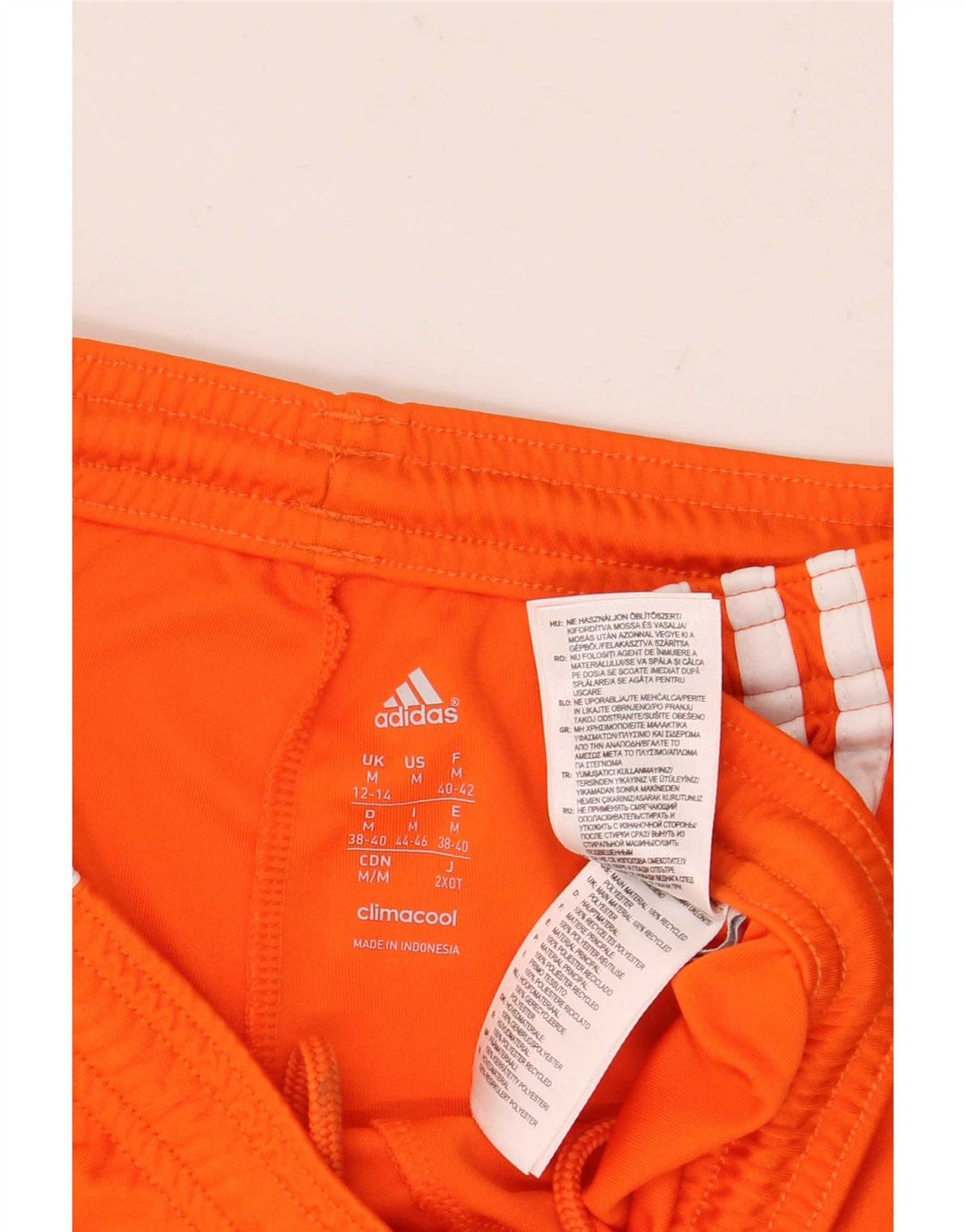 Adidas Mujer Climacool Sport Shorts UK 12/14 Medio Naranja Poliéster