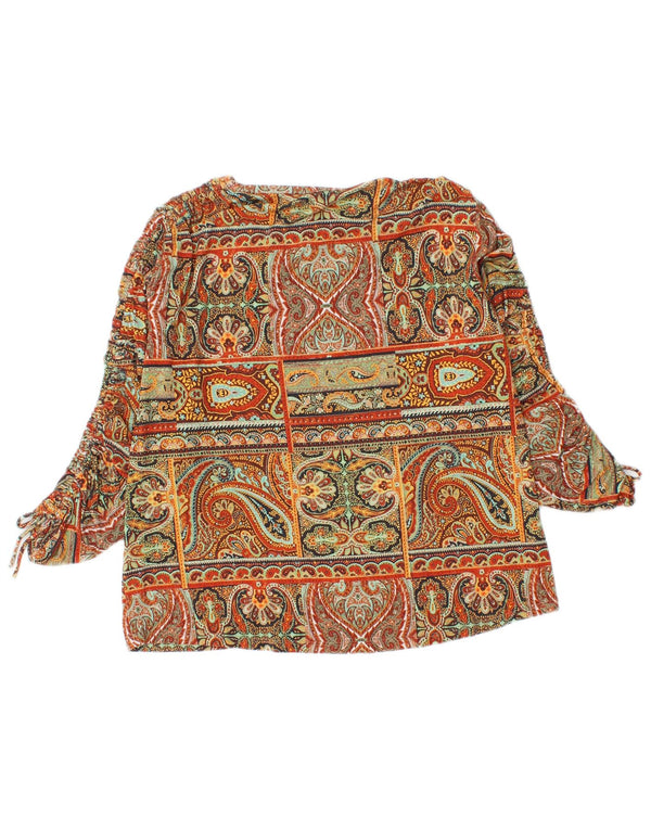 Desigual Blusa de manga 3/4 para mujer UK 10 Small Multicolor Paisley