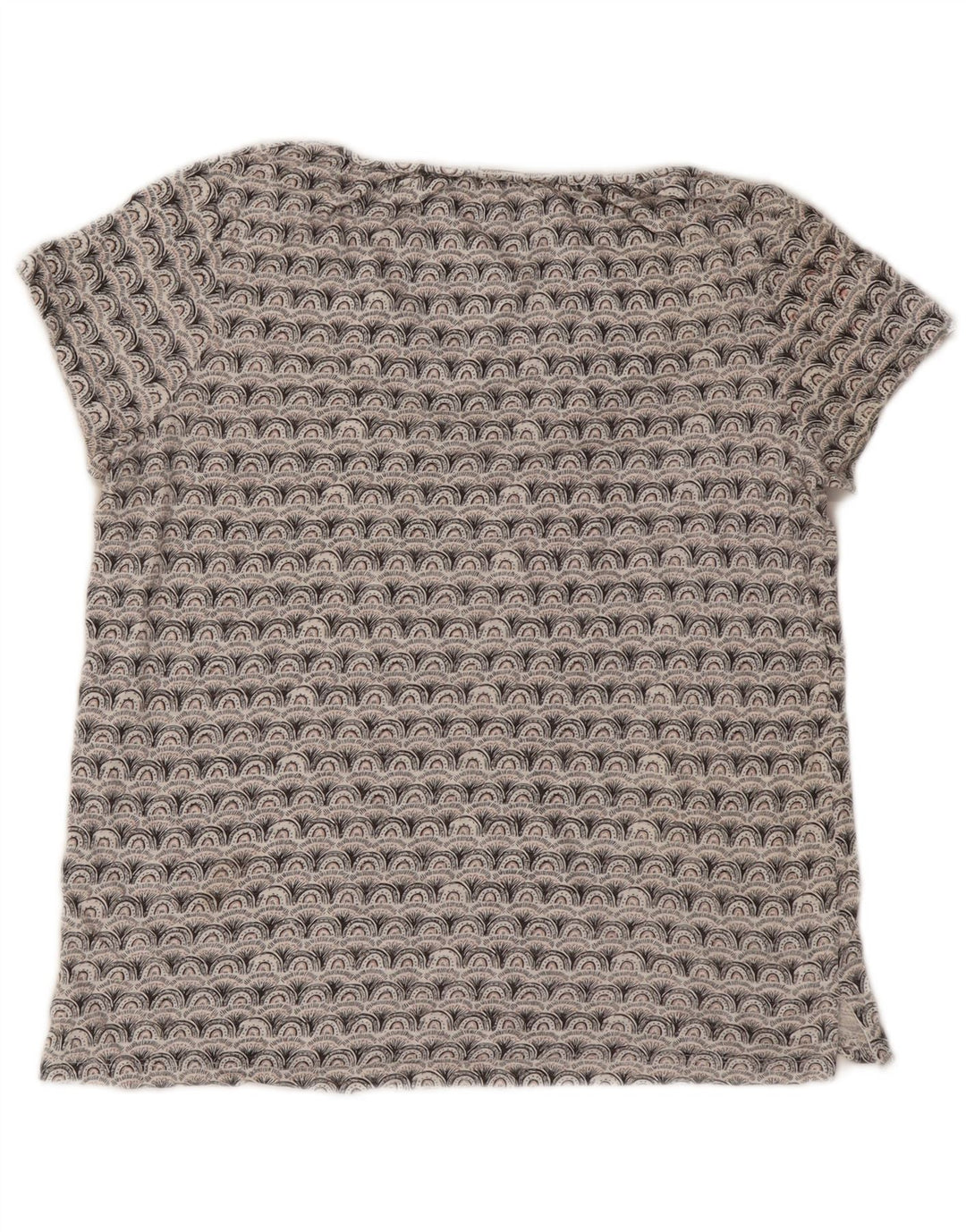 FAT FACE Camiseta gráfica extragrande para mujer Top UK 10 Small Grey Geométrico