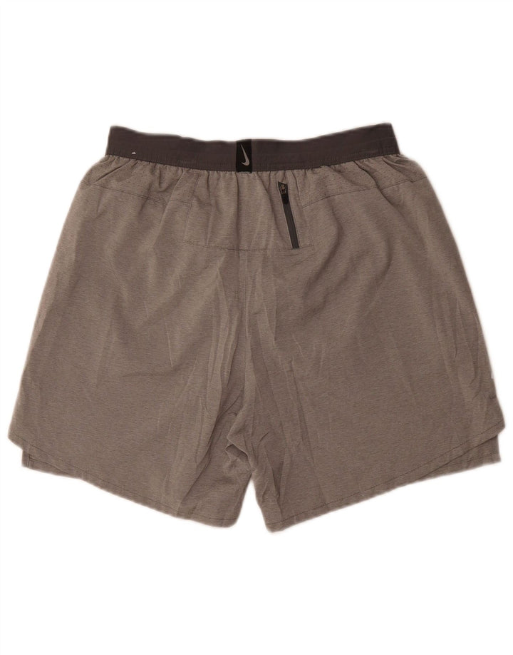 Pantalones cortos deportivos Nike Dri Fit para hombre Poliéster gris medio