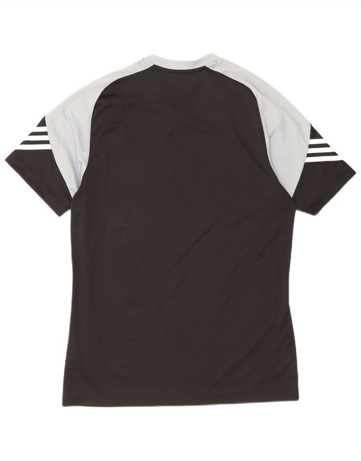 Adidas Hombre Climalite Graphic Camiseta Top Mediano Negro Colorblock