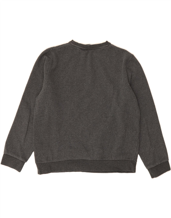 ELLESSE Womens Graphic Sweatshirt Jumper UK 14 Large Grey Cotton Vintage Ellesse and Second-Hand Ellesse from Messina Hembry 