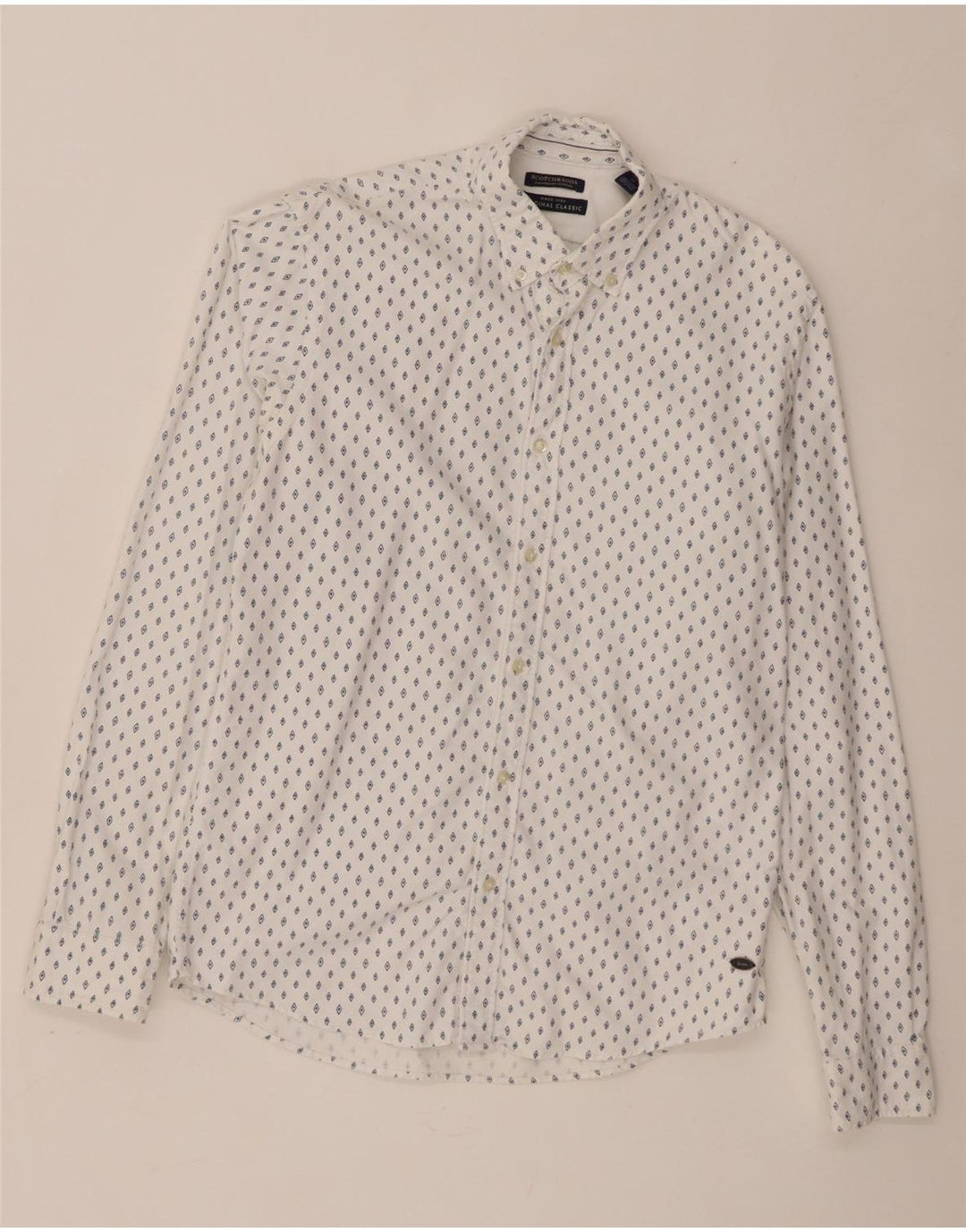 Camisa De Corte Clásico Para Hombre Scotch & Soda De Algodón Con Manchas Blancas Medianas